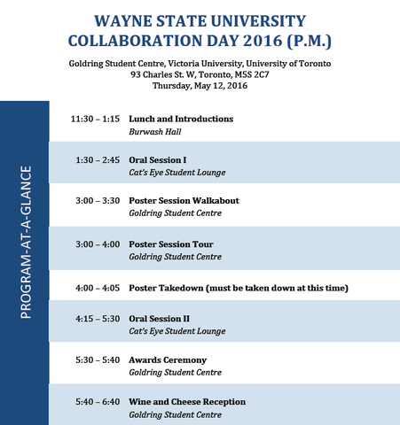 WSU Collaboration Day Schedule