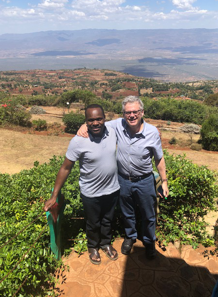 Dr. Rosen and Dr Orang'o at Rift Valley in Kenya