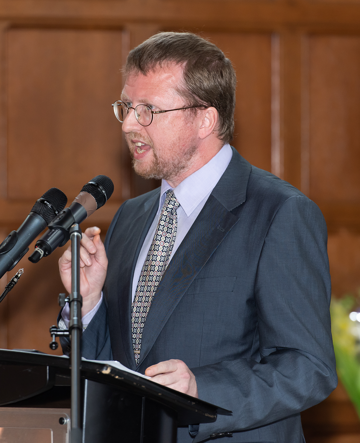 Dr. Paul Thistle delivers speech on global health